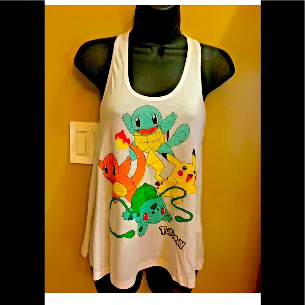 Pokémon Women’s Junior Racerback Jr Tank M&XL New
